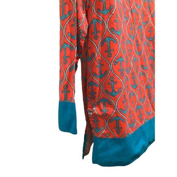 HADLEY ANCHOR PRINT SUMMER COTTON TUNIC OR COVER UP 6 - Picture 5 of 6